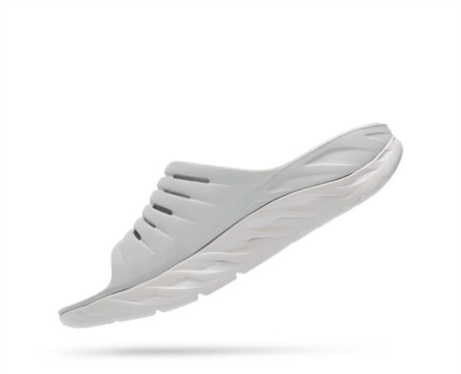 Hoka ORA Recovery Slide Lunar Rock Radiant Yellow