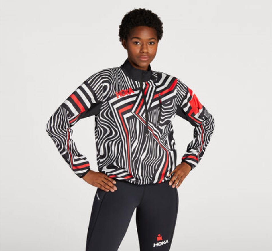 Wind-Resistant Jacket Hoka Black White Ironman