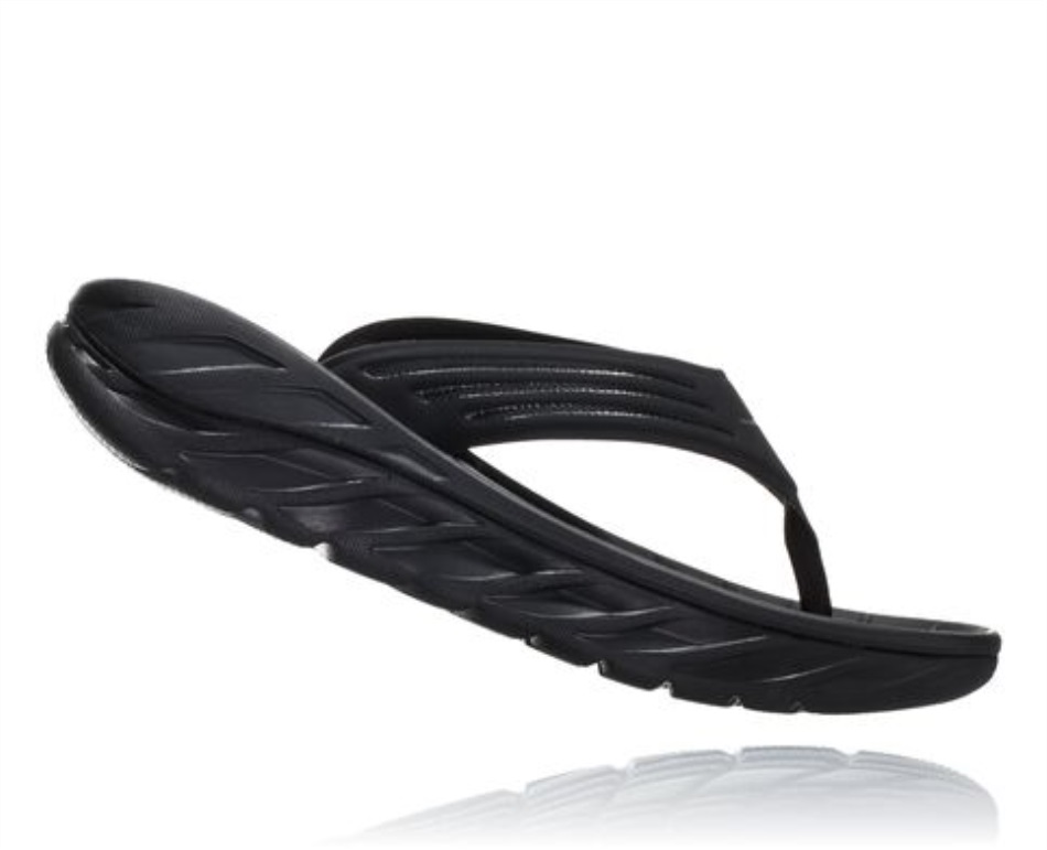 Hoka ORA Recovery Flip Black Dark Gull Gray