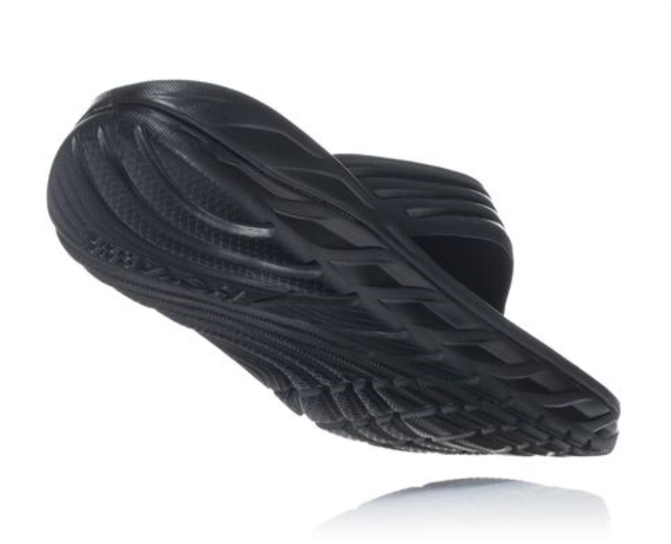 Hoka ORA Recovery Flip Black Dark Gull Gray