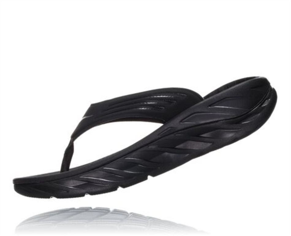 Hoka ORA Recovery Flip Black Dark Gull Gray