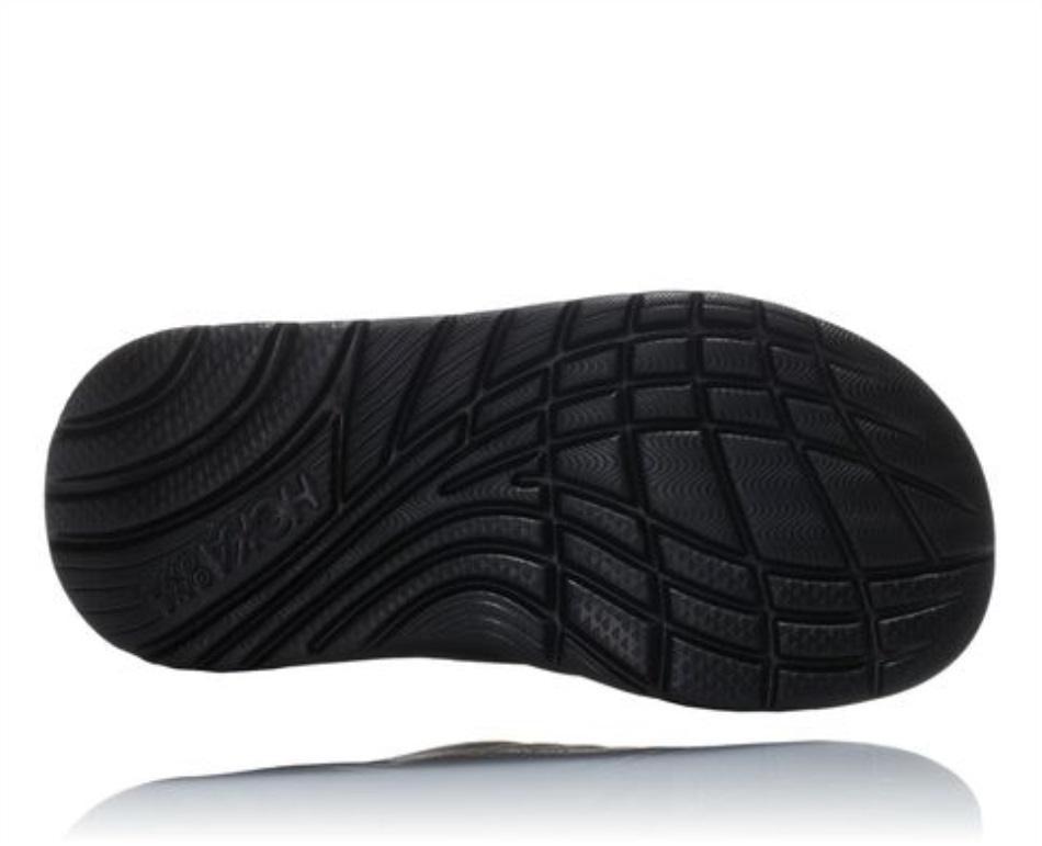 Hoka ORA Recovery Flip Black Dark Gull Gray