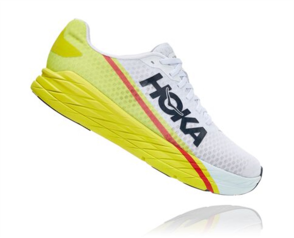 Hoka Rocket X White Evening Primrose