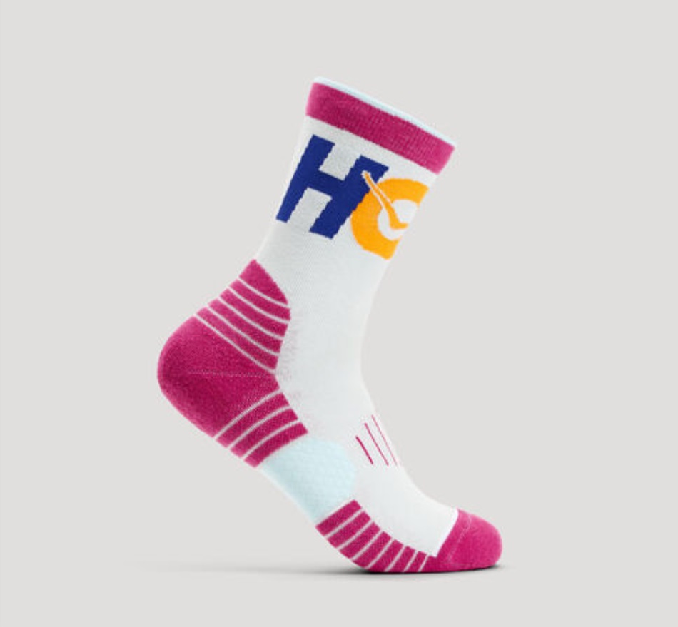 Hoka Crew Run Sock Blue Glass