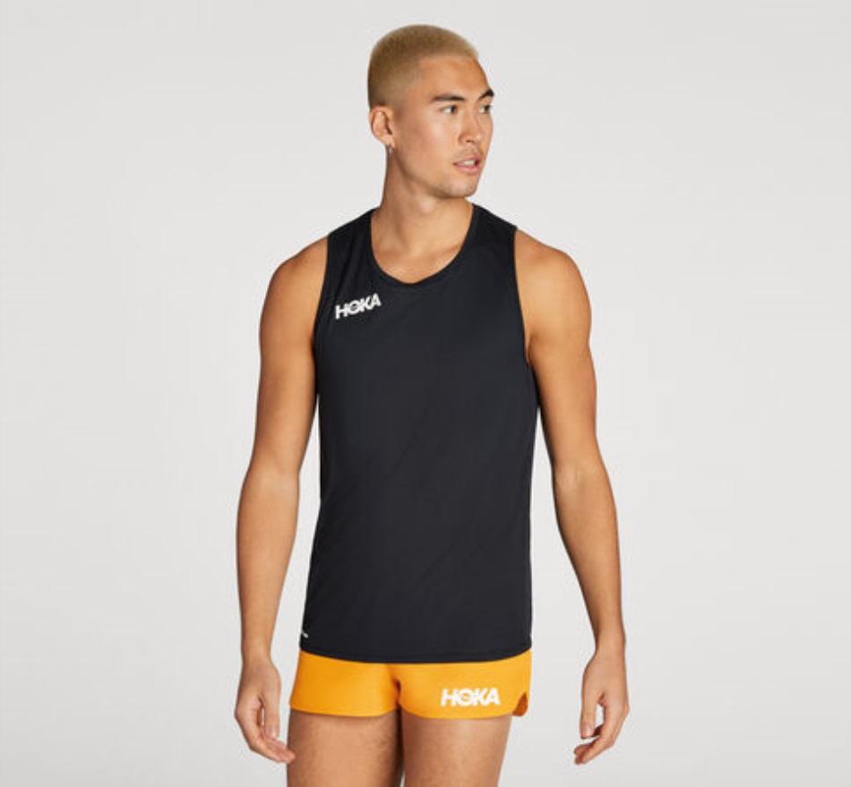Hoka Glide Singlet Black