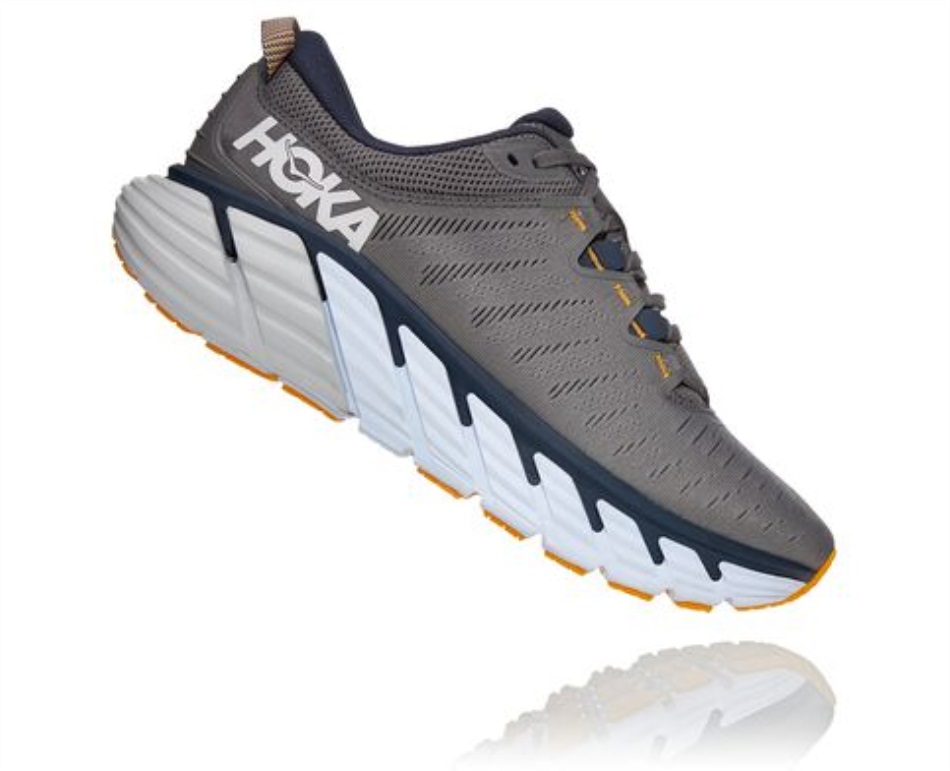 Gaviota 3 Hoka Charcoal Gray Ombre Blue