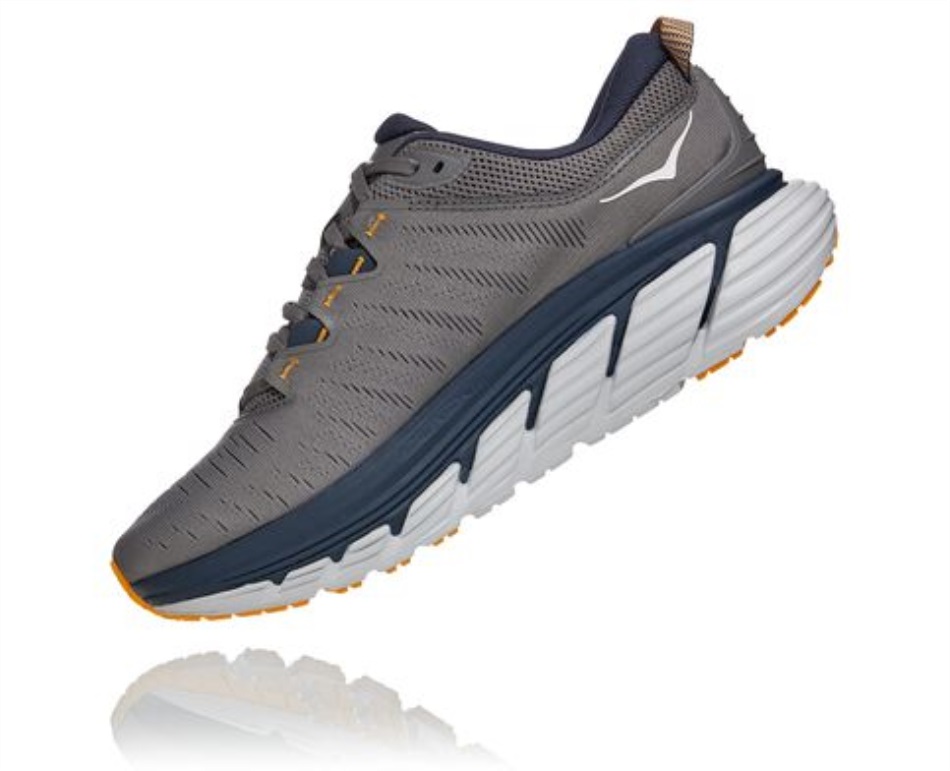Gaviota 3 Hoka Charcoal Gray Ombre Blue