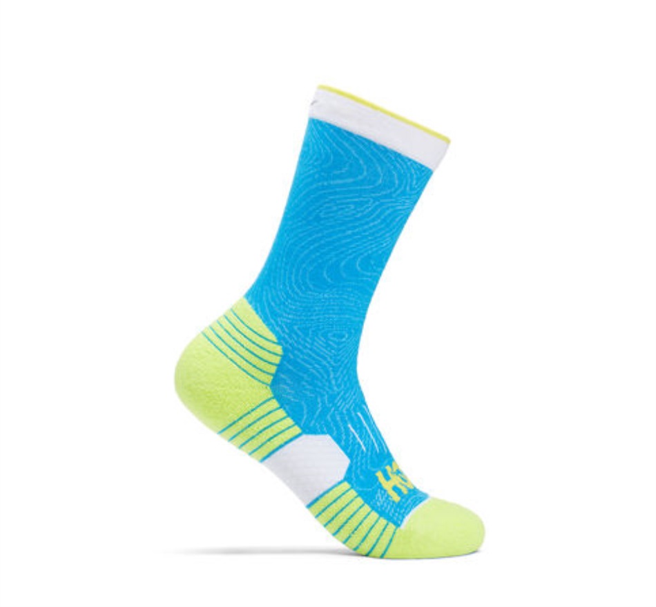 Crew Run Sock Hoka Diva Blue Citrus
