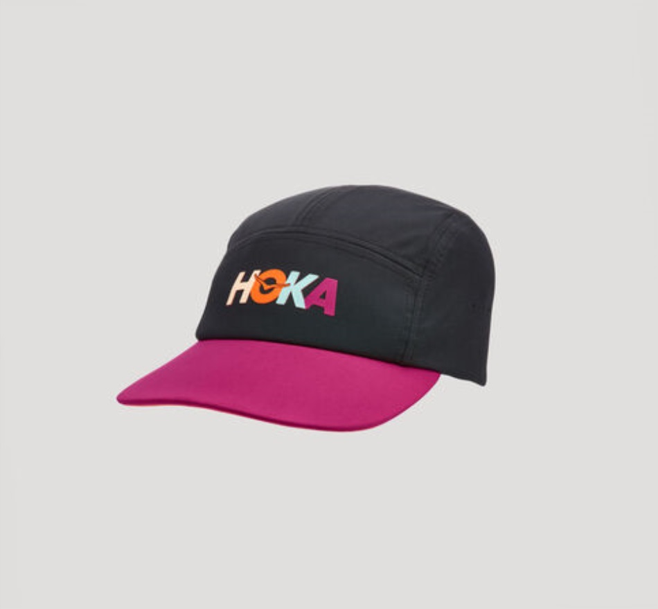 Hoka Performance Hat Black Festival Fuchsia
