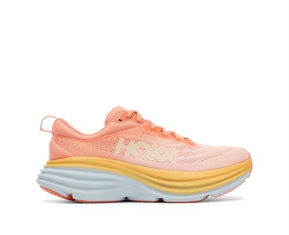 Bondi 8 Hoka Shell Coral Peach Parfait