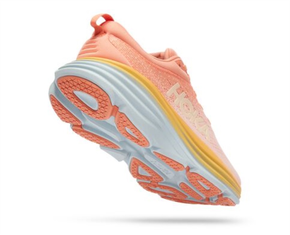 Bondi 8 Hoka Shell Coral Peach Parfait