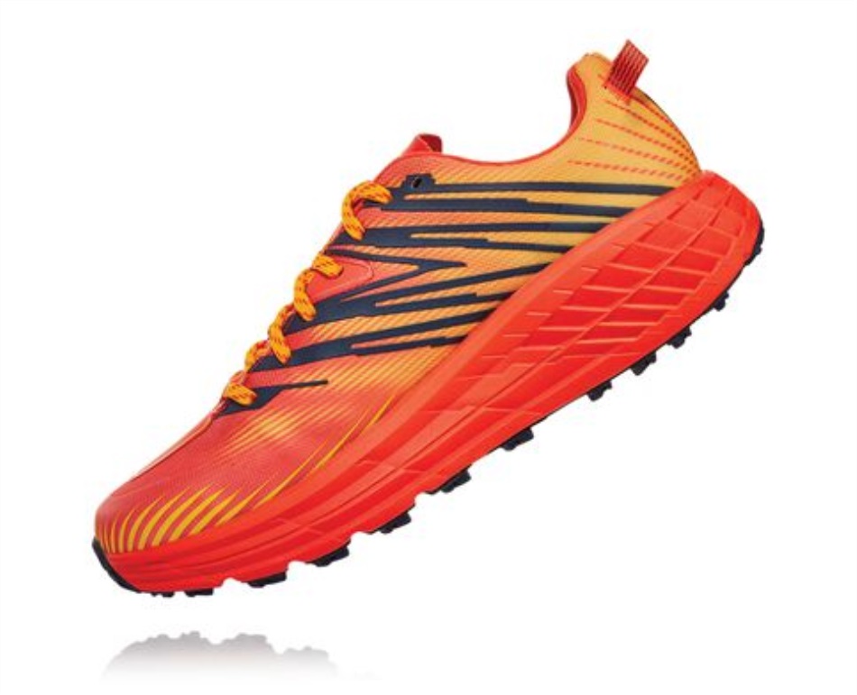 Hoka Speedgoat 4 GTX Mandarin Red Gold Fusion