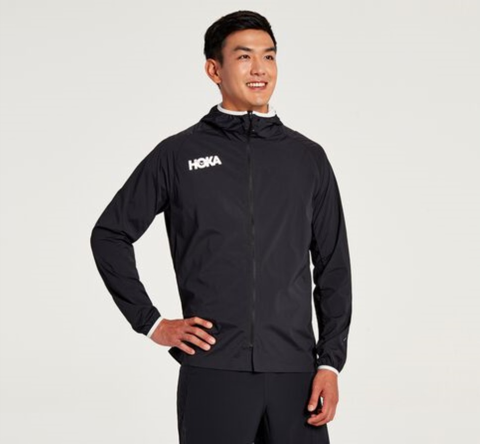 Full-Zip Wind Jacket Hoka Black