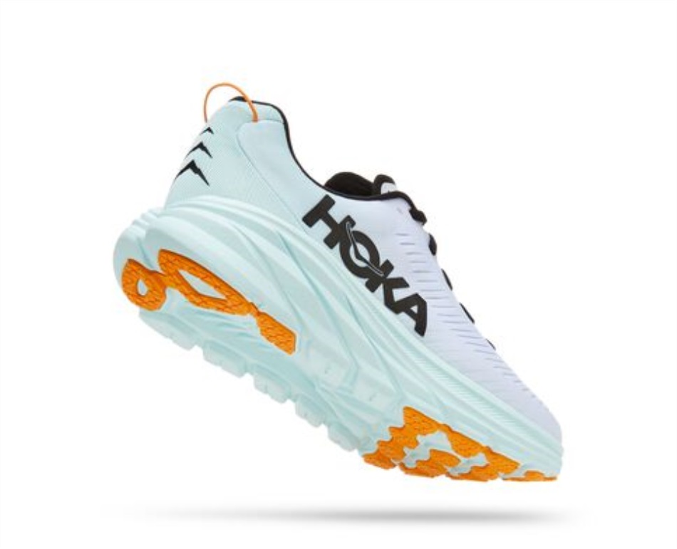Rincon 3 Hoka White Blue Glass