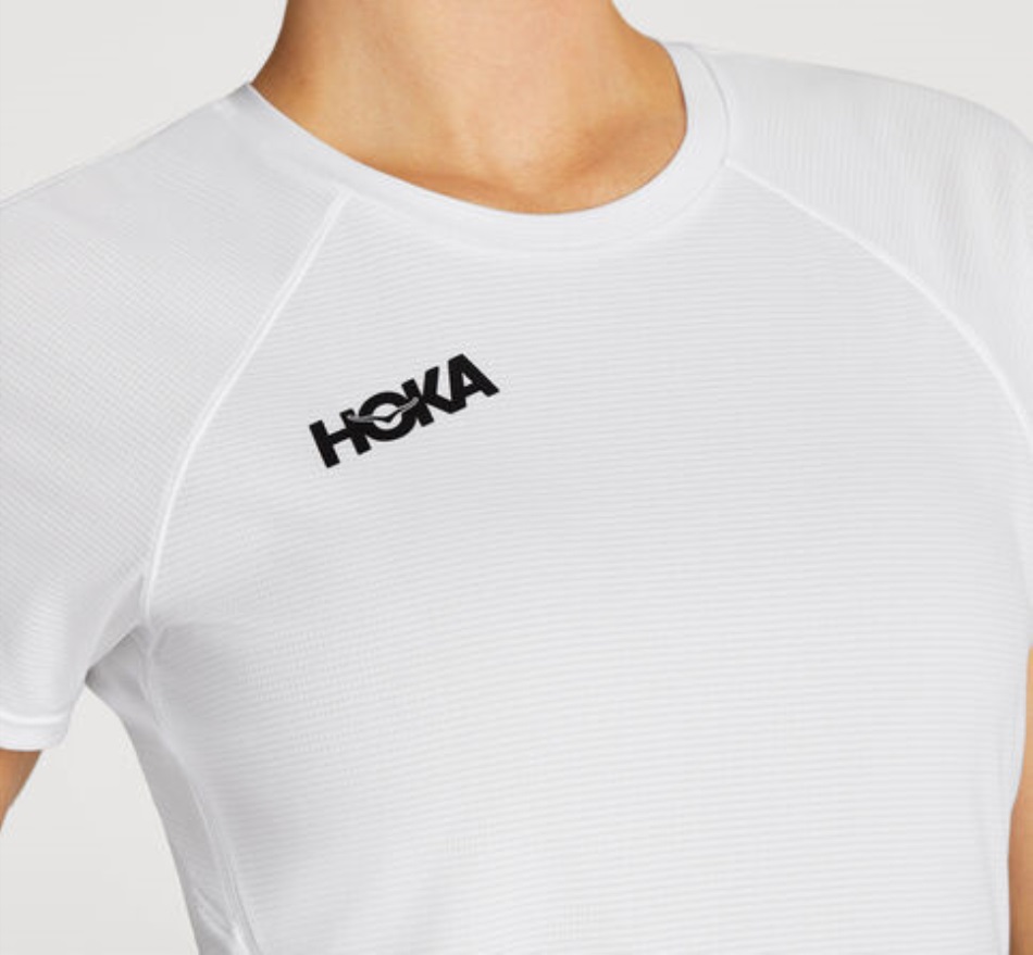 Hoka Glide Short Sleeve White