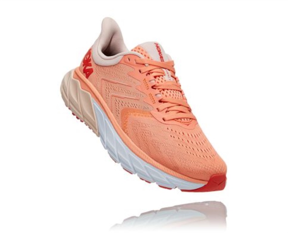 Hoka Arahi 5 Cantaloupe Silver Peony