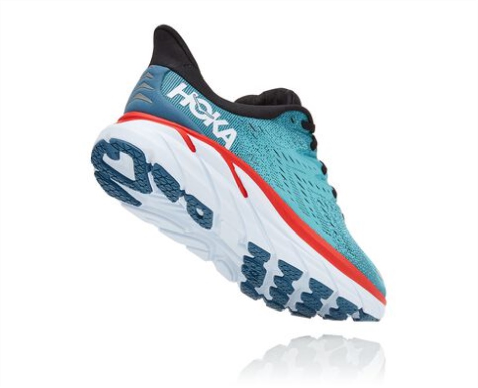 Clifton 8 Hoka Real Teal Aquarelle