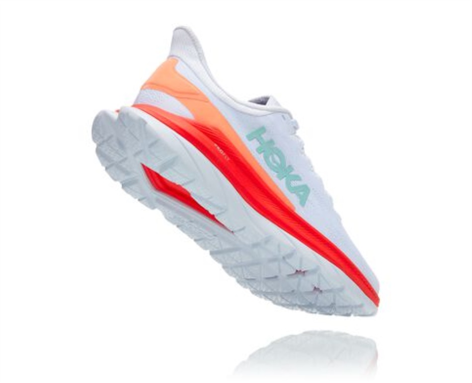 Hoka Mach 4 White Fiesta