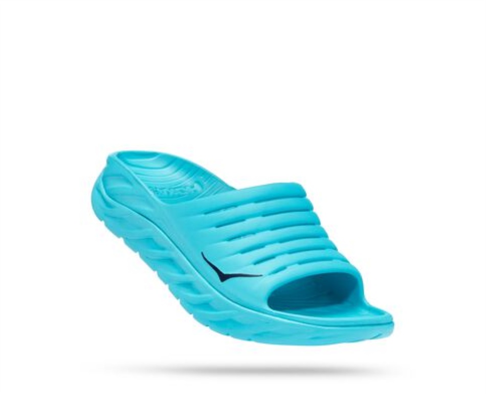 Ora Recovery Slide Hoka Scuba Blue Bellwether Blue