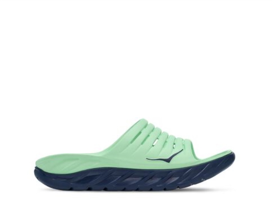 Hoka ORA Recovery Slide Green Ash Outer Space