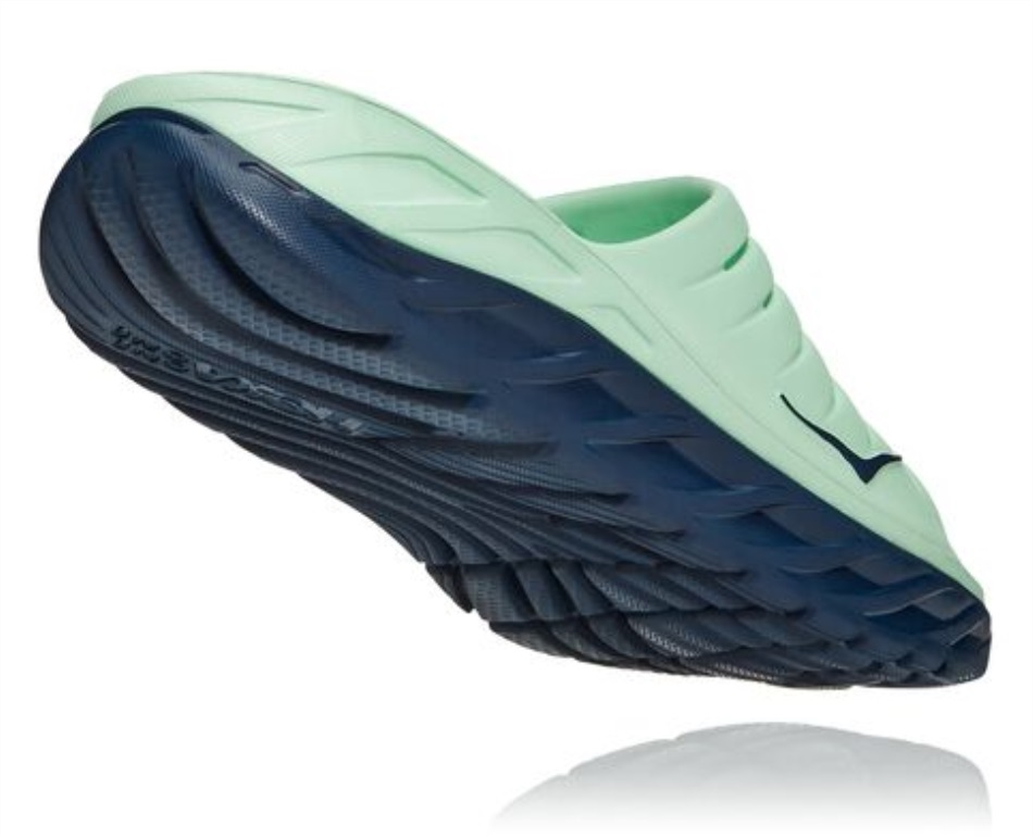 Hoka ORA Recovery Slide Green Ash Outer Space