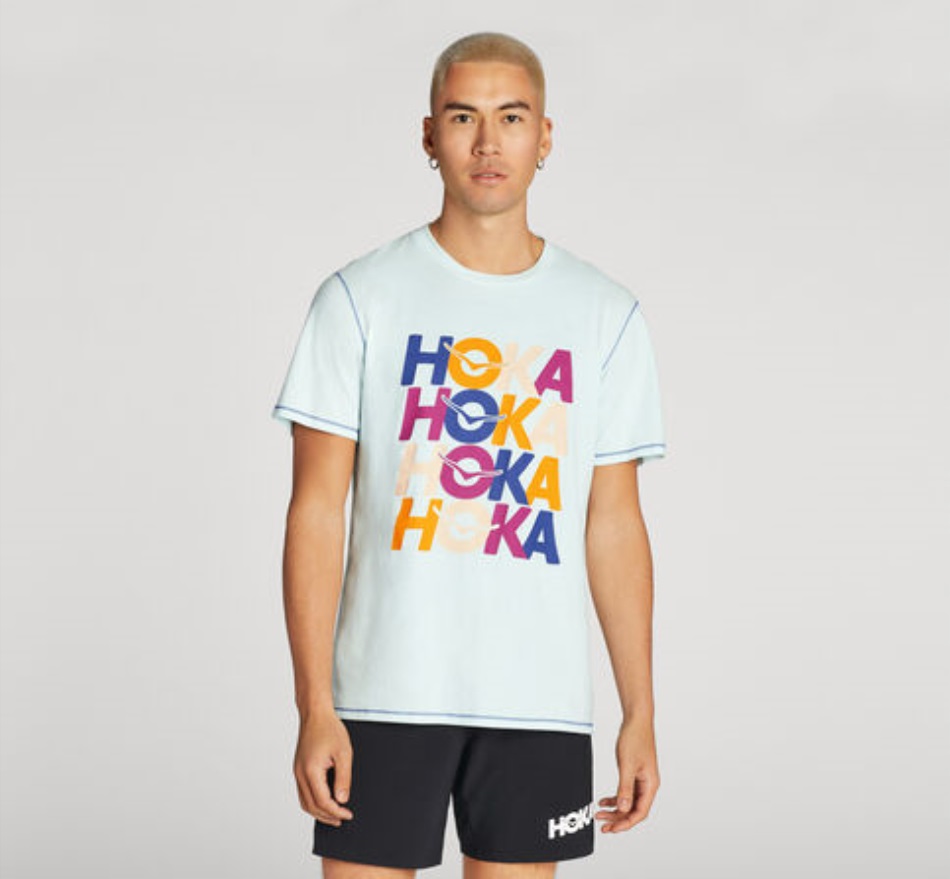 Hoka All-Day Tee Blue Glass Bluing