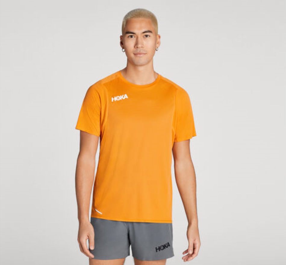 Hoka Glide Short Sleeve Persimmon Orange