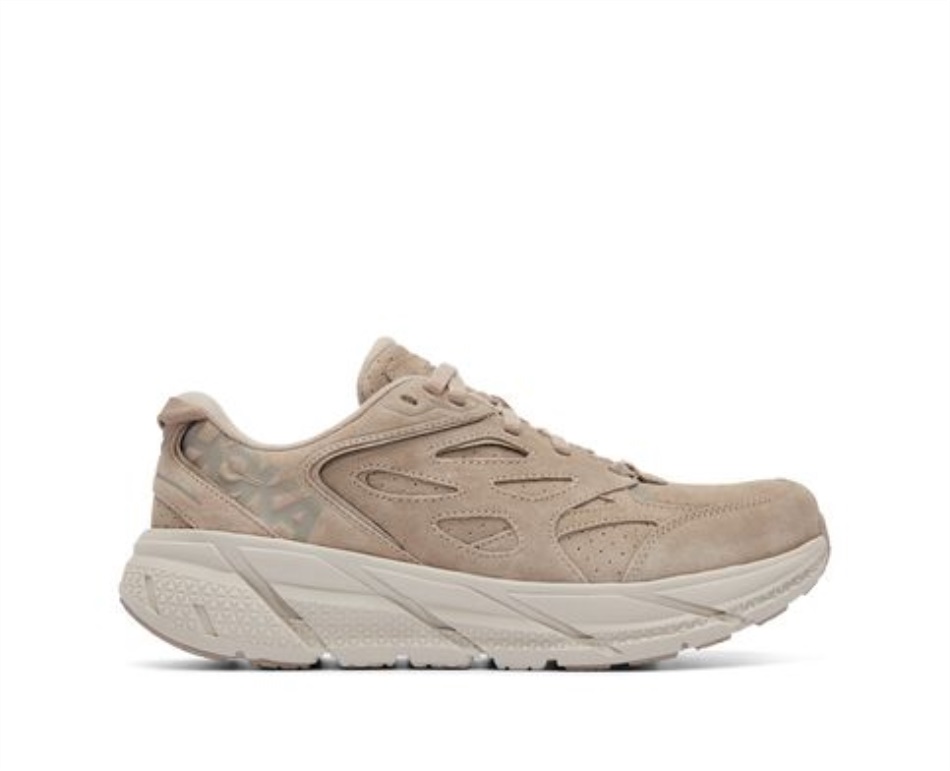 Hoka Clifton L Suede Simply Taupe Pumice Stone
