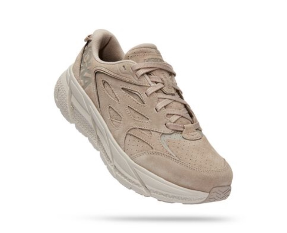 Hoka Clifton L Suede Simply Taupe Pumice Stone