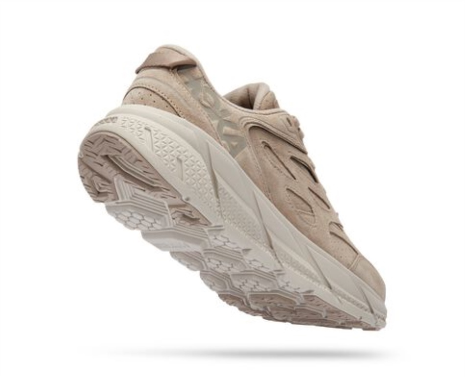 Hoka Clifton L Suede Simply Taupe Pumice Stone