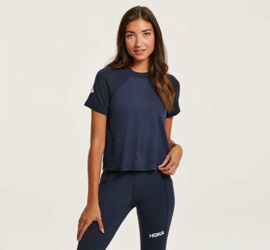 Hoka Merino Blend Short Sleeve Outerspace