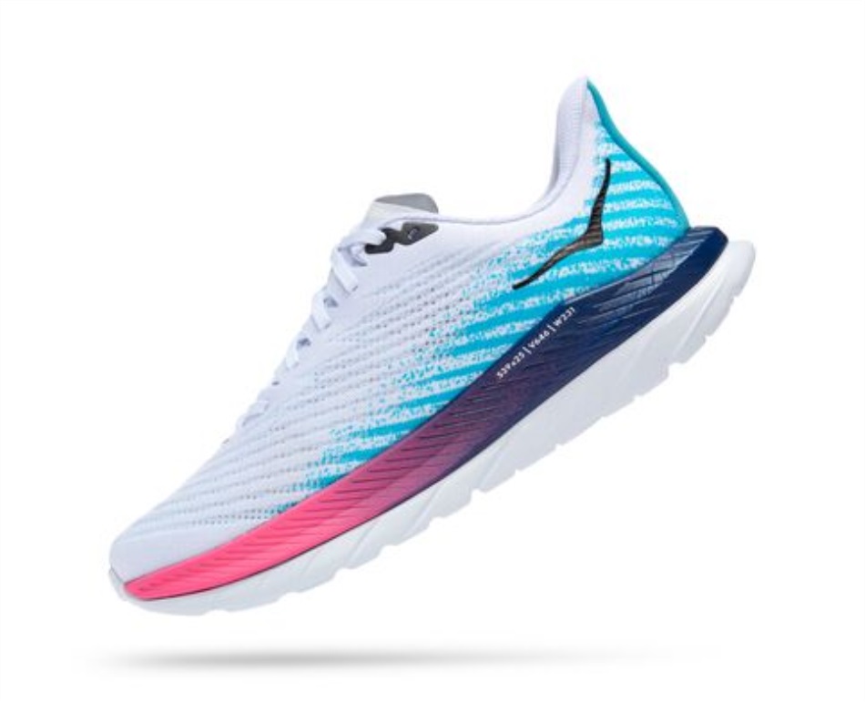 Mach 5 Hoka White Scuba Blue