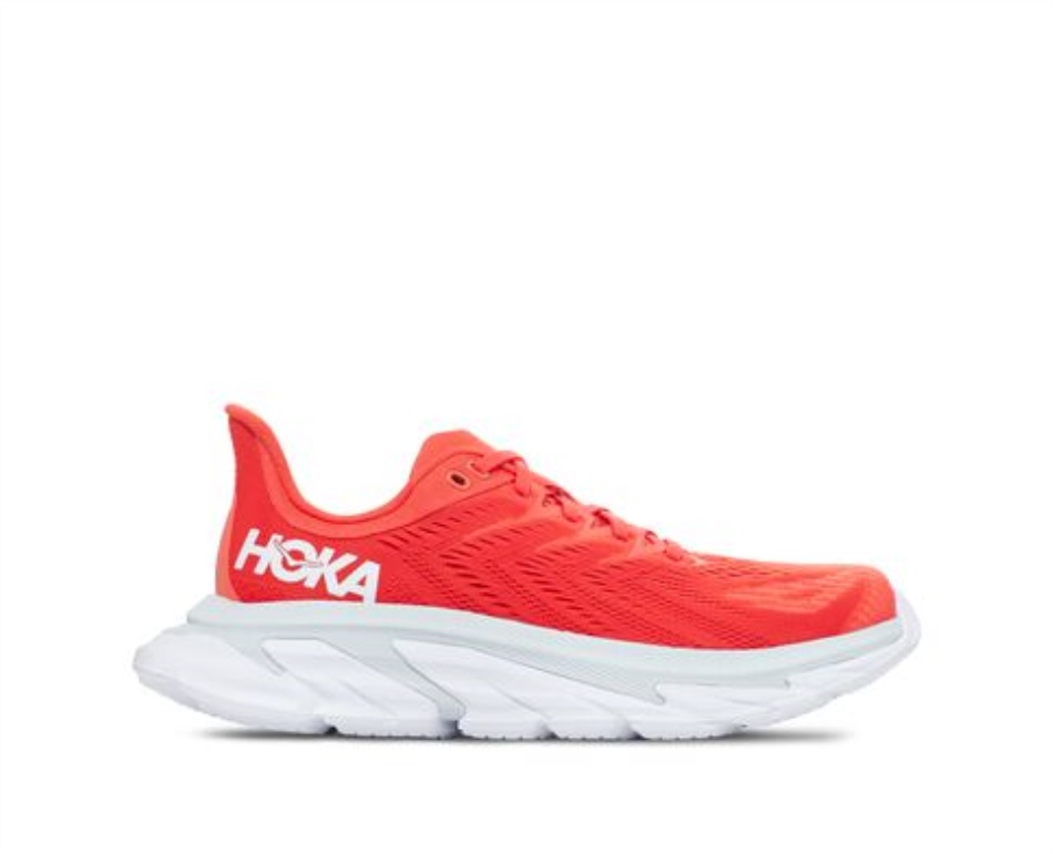 Clifton Edge Hoka Hot Coral White