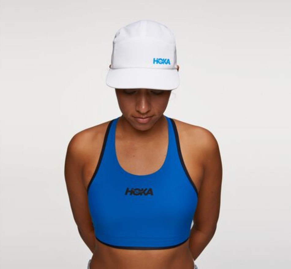 Hoka Performance Hat White Diva Blue